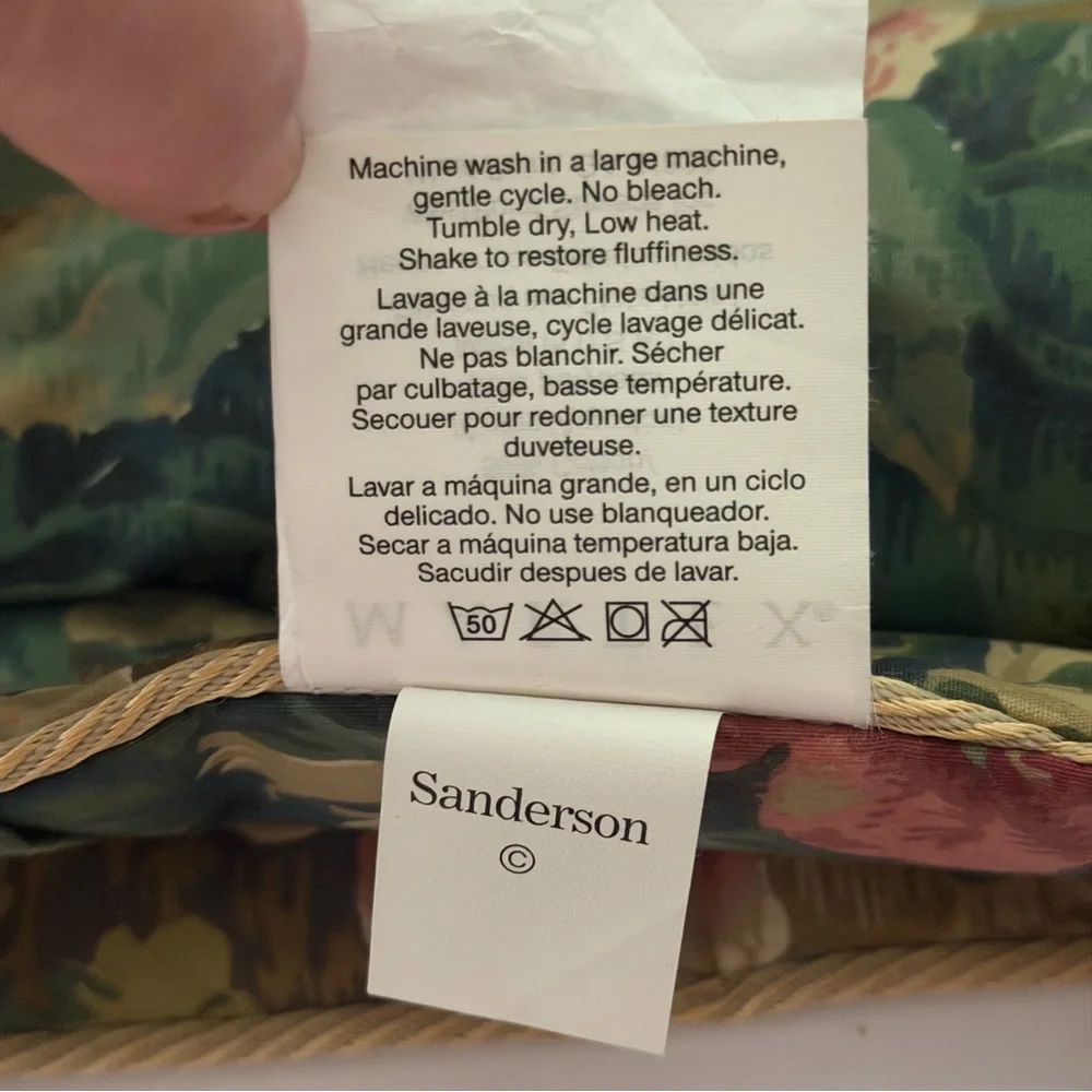 Martex Floral Pillow Sham in Green and Rose